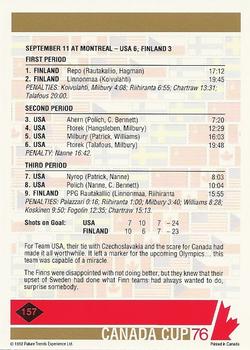 1992 Future Trends '76 Canada Cup #157 Good For Hockey Back