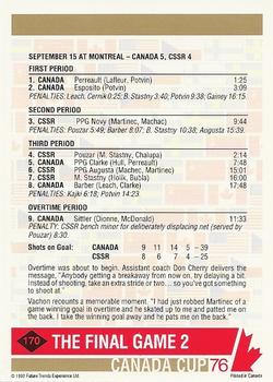 1992 Future Trends '76 Canada Cup #170 The Grapevine  Back