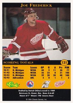 1994 Classic Pro Hockey Prospects #131 Joe Frederick Back