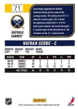 2011-12 Score - Glossy #71 Nathan Gerbe Back
