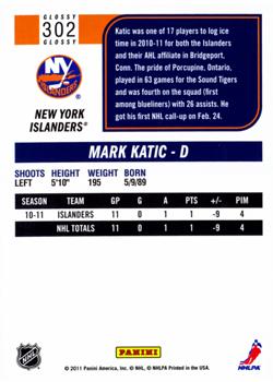 2011-12 Score - Glossy #302 Mark Katic Back