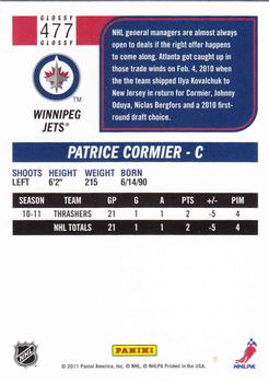 2011-12 Score - Glossy #477 Patrice Cormier Back