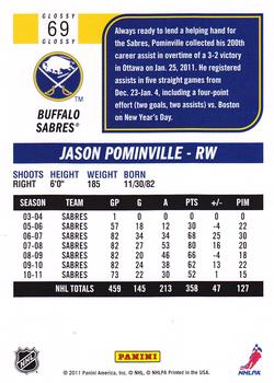 2011-12 Score - Glossy #69 Jason Pominville Back