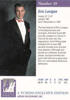 1991 Arena Draft Picks #19 Eric Lavigne  Back
