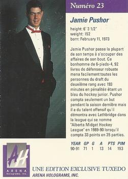 1991 Arena Draft Picks French #23 Jamie Pushor  Back