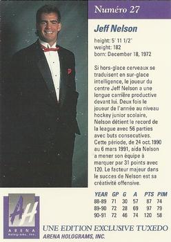 1991 Arena Draft Picks French #27 Jeff Nelson  Back