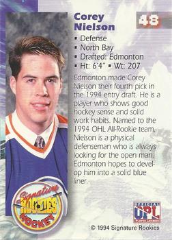 1994-95 Signature Rookies #48 Corey Neilson Back