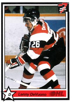 1990-91 7th Inning Sketch OHL #93 Lenny DeVuono Front