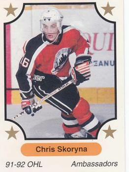1991-92 7th Inning Sketch OHL #36 Chris Skoryna Front