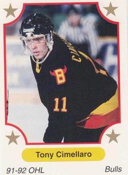 1991-92 7th Inning Sketch OHL #109 Tony Cimellaro Front