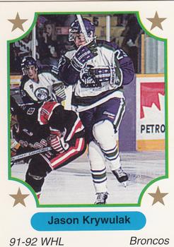 1991-92 7th Inning Sketch WHL #178 Jason Krywulak Front