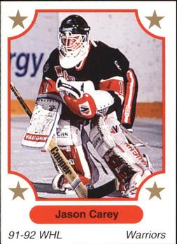 1991-92 7th Inning Sketch WHL #285 Jason Carey Front