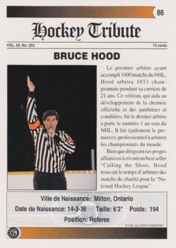 1991-92 Ultimate Original 6 French #86 Bruce Hood Back