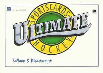 1991 Ultimate Draft #80 Pat Falloon / Scott Niedermayer Back
