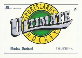 1991 Ultimate Draft #83 Markus Naslund Back