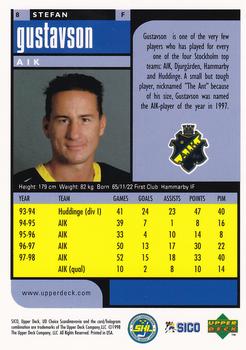 1998-99 UD Choice Swedish #8 Stefan Gustavsson Back