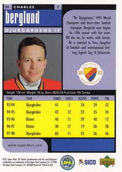 1998-99 UD Choice Swedish #59 Charles Berglund Back