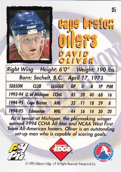 1995-96 Edge Ice #35 David Oliver Back