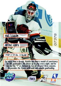 1995-96 Edge Ice - The Wall #TW3 Rick Knickle  Back