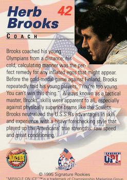 1995 Signature Rookies Miracle on Ice #42 Herb Brooks Back
