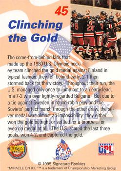 1995 Signature Rookies Miracle on Ice #45 Clinching the Gold Back