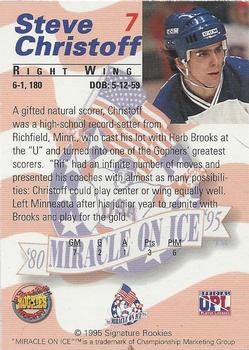 1995 Signature Rookies Miracle on Ice - Signatures #7 Steve Christoff  Back