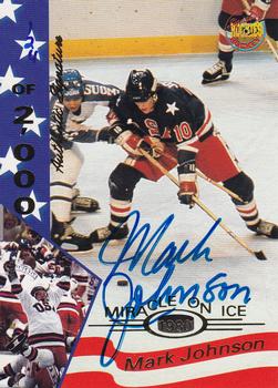 1995 Signature Rookies Miracle on Ice - Signatures #18 Mark Johnson  Front