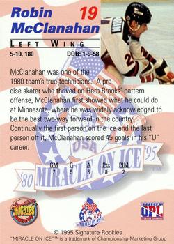 1995 Signature Rookies Miracle on Ice - Signatures #19 Rob McClanahan  Back