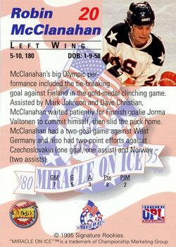 1995 Signature Rookies Miracle on Ice - Signatures #20 Rob McClanahan  Back