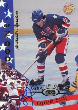 1995 Signature Rookies Miracle on Ice - Signatures #32 Dave Silk  Front