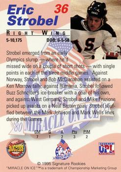 1995 Signature Rookies Miracle on Ice - Signatures #36 Eric Strobel  Back