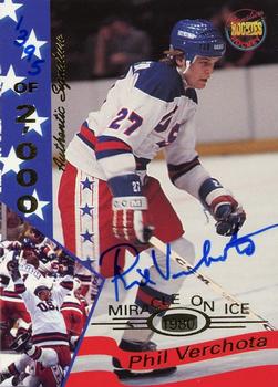 1995 Signature Rookies Miracle on Ice - Signatures #37 Phil Verchota  Front