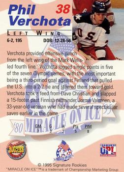 1995 Signature Rookies Miracle on Ice - Signatures #38 Phil Verchota  Back
