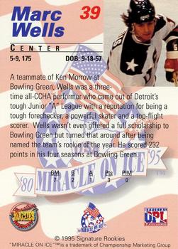 1995 Signature Rookies Miracle on Ice - Signatures #39 Mark Wells  Back