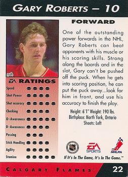 1994 EA Sports NHL '94 #22 Gary Roberts Back
