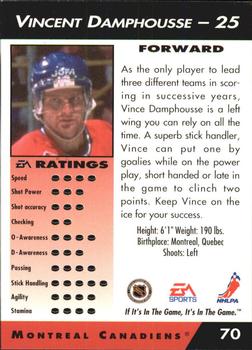 1994 EA Sports NHL '94 #70 Vincent Damphousse Back
