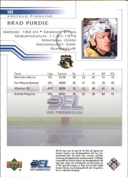 2001-02 Upper Deck DEL (German) #162 Brad Purdie Back