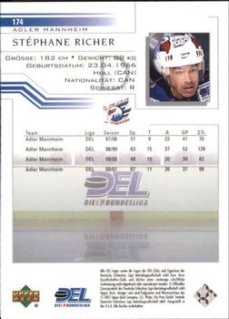 2001-02 Upper Deck DEL (German) #174 Stephane Richer Back