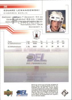 2001-02 Upper Deck DEL (German) #245 Eduard Lewandowski Back