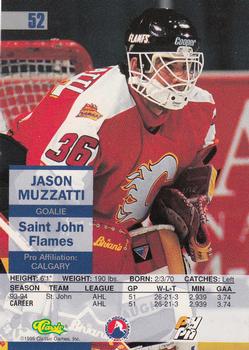 1995 Classic Images - Gold #52 Jason Muzzatti  Back