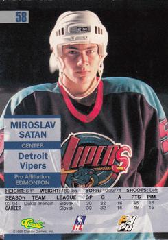 1995 Classic Images - Gold #58 Miroslav Satan  Back