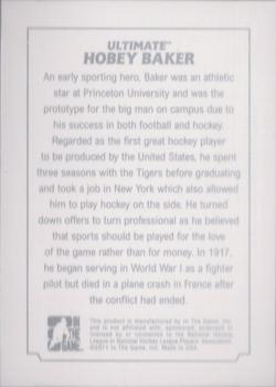 2011-12 In The Game Ultimate Memorabilia #NNO Hobey Baker Back