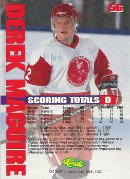 1994-95 Classic #56 Derek Maguire Back