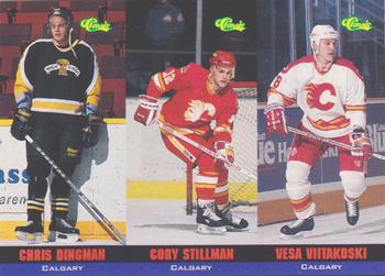 1994-95 Classic - Tri-Cards #T10 / T11 / T12 Chris Dingman / Cory Stillman / Vesa Viitakoski Front