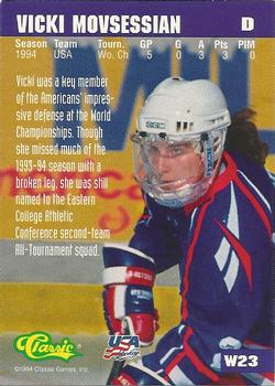 1994-95 Classic - Women of Hockey #W23 Vicki Movsessian Back