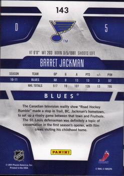 2011-12 Panini Certified #143 Barret Jackman Back