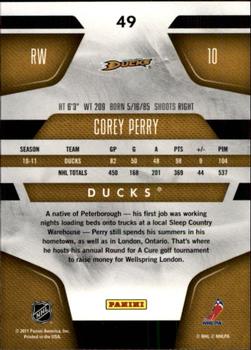 2011-12 Panini Certified #49 Corey Perry Back