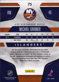 2011-12 Panini Certified #75 Michael Grabner Back