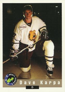 1992 Classic Draft Picks #68 Dave Karpa Front