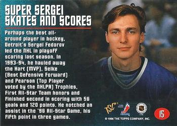 1996 Stadium Club Members Only 50 #15 Sergei Fedorov  Back